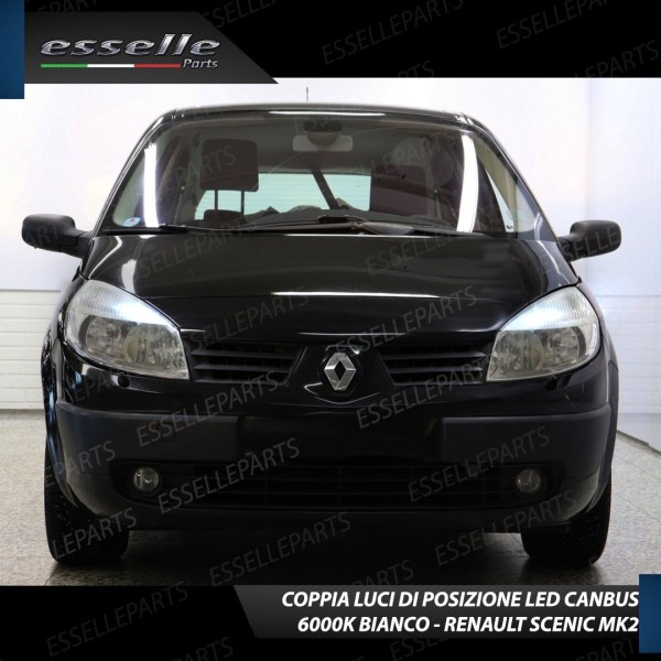 Conversione Fari Full LED 6000K bianco RENAULT SCENIC 2 con fari a parabola