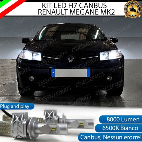 Kit Full LED H7 8000 LUMEN Anabbaglianti RENAULT MEGANE II