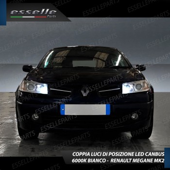 Conversione Fari Full LED per Renault Megane 2 6000K Bianco Ghiaccio Canbus