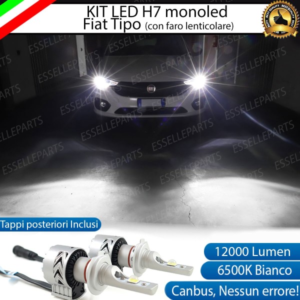 Kit Full Led H7 monoled 6500k canbus lampade per FIAT TIPO