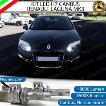 Kit Full LED H7 8000 LUMEN Abbaglianti RENAULT LAGUNA III