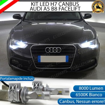 Kit Full LED H7 8000 Lumen 6000K bianco Abbaglianti AUDI A5 B8 RESTYLING