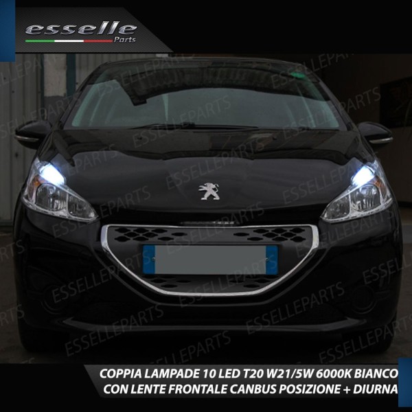 Luci DIURNE T20 Led Canbus PEUGEOT 208 Luce Bianca No Error