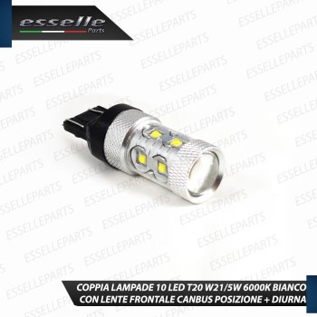 Luci di Posizione/Diurne 10 LED T20 6000K Bianco Canbus Opel Corsa D Dal 2011 Luci di Posizione/Diurne 10 LED T20 6000K Bianco Canbus Opel Corsa D Dal 2011