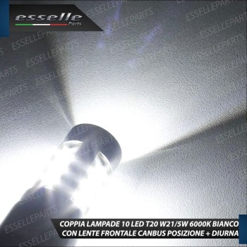 Luci di Posizione/Diurne 10 LED T20 6000K Bianco Canbus Opel Corsa D Dal 2011 Luci di Posizione/Diurne 10 LED T20 6000K Bianco Canbus Opel Corsa D Dal 2011