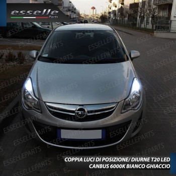 Luci di Posizione/Diurne 10 LED T20 6000K Bianco Canbus Opel Corsa D Dal 2011 Luci di Posizione/Diurne 10 LED T20 6000K Bianco Canbus Opel Corsa D Dal 2011