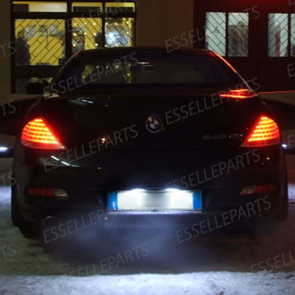 Coppia lampade siluro 6 LED Luci Targa Canbus 6000K Bmw Serie 6 E63 E64 Dal 2006
