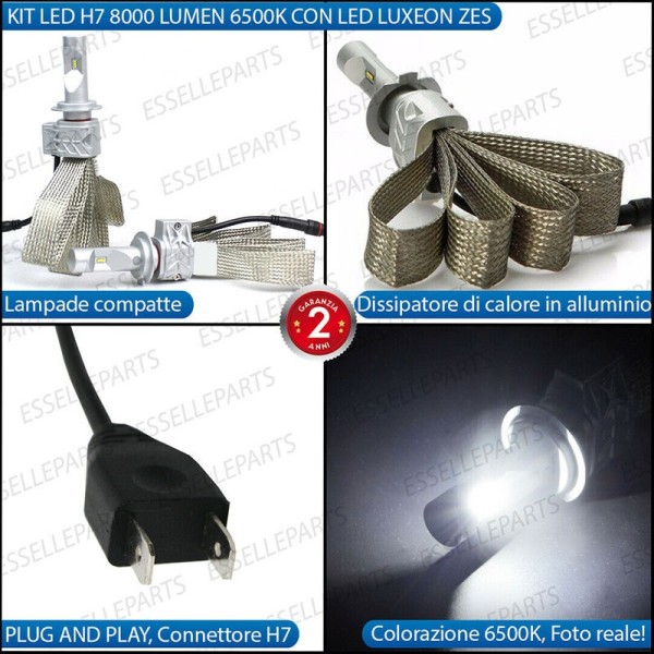Kit Full LED H7 8000 LUMEN Anabbaglianti OPEL MOKKA