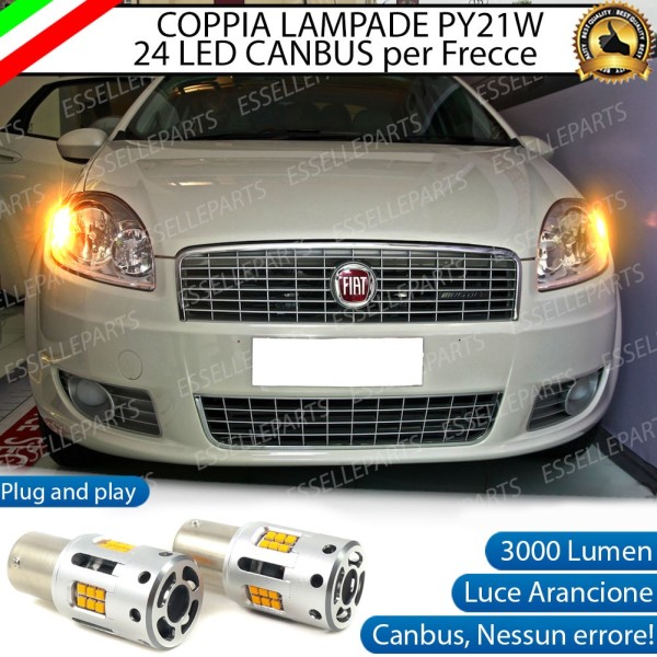 Coppia Frecce Anteriori PY21W 24 LED Canbus 3.0 per FIAT LINEA