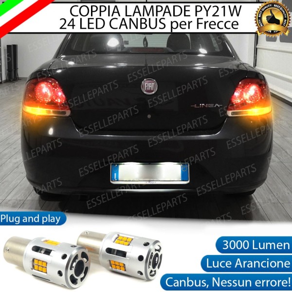 Coppia Frecce Posteriori PY21W 24 LED Canbus 3.0 per FIAT LINEA