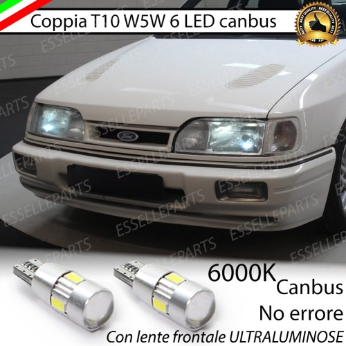 Lampade T10 W5W Canbus 6 LED no error luci posizione FORD SIERRA II