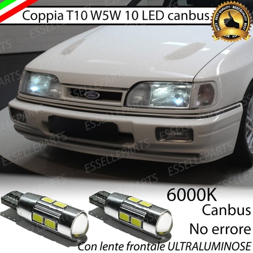 Lampade T10 W5W Canbus 10 LED no error luci posizione FORD SIERRA II