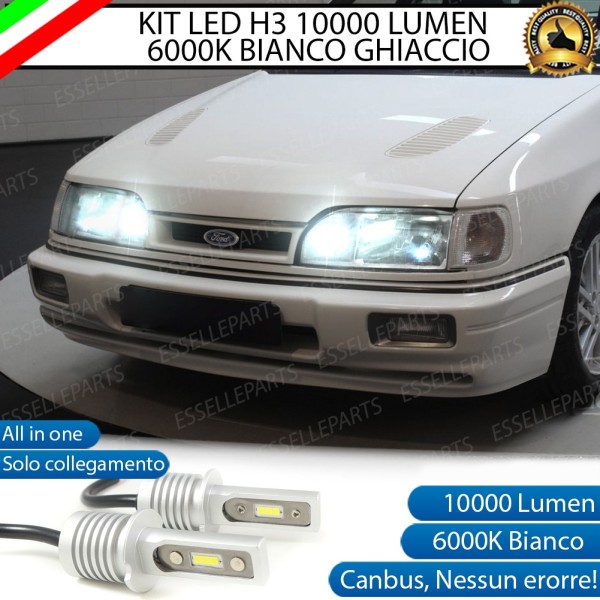 Kit Full LED H3 10000 Lumen Abbaglianti FORD SIERRA II