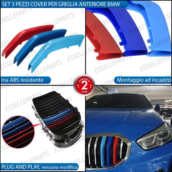 SET COVER PER CALANDRA BMW SERIE 1 F40 IN STILE BMW M SPORT IN ABS
