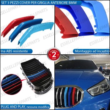 SET COVER PER CALANDRA BMW SERIE 1 F40 IN STILE BMW M SPORT IN ABS
