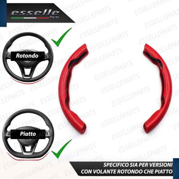 Cover per Volante Effetto Carbonio Rosso Antiscivolo per Auto