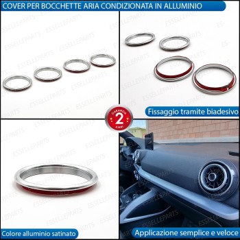 Inserti Bocchette Aria Condizionata per Audi Q2 Argento
