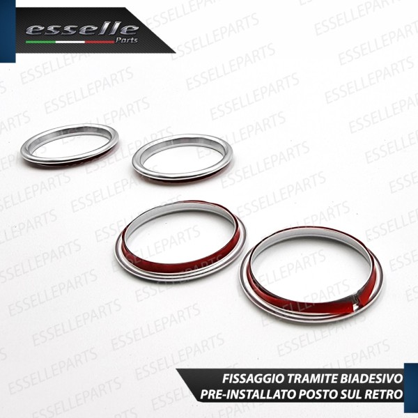 Inserti Bocchette Aria Condizionata per Audi Q2 Argento
