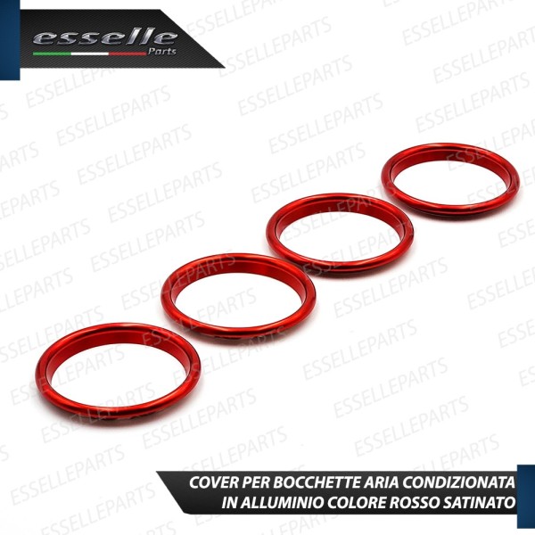 Inserti Bocchette Aria Condizionata per Audi Q2 Rosso