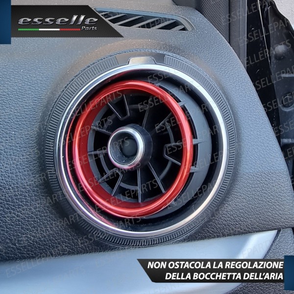 Inserti Bocchette Aria Condizionata per Audi A3 8V Rosso