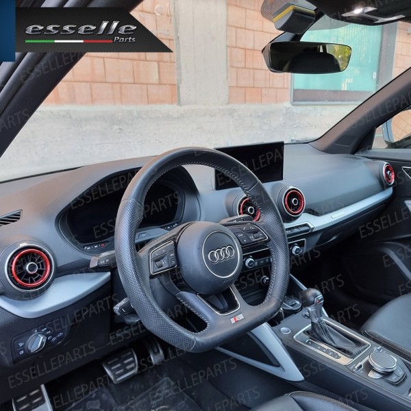 Inserti Bocchette Aria Condizionata per Audi A3 8V Rosso