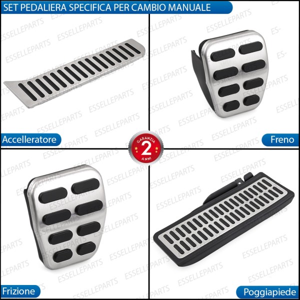 Set Copripedali Pedaliera per Cambio Manuale Seat Leon 2 1P