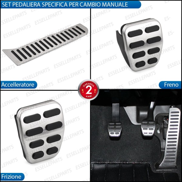 Set Copripedali Pedaliera per Cambio Manuale Audi A3 8P 8PA Restyling