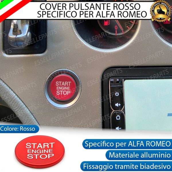 Cover - ROSSO - Pulsante Accensione per Alfa Romeo Brera