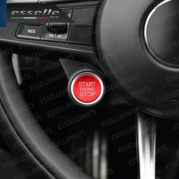 Cover - ROSSO - Pulsante Accensione per Alfa Romeo Giulia