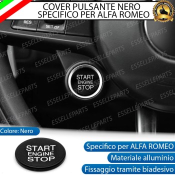 Cover - NERO - Pulsante Accensione per Alfa Romeo Giulia