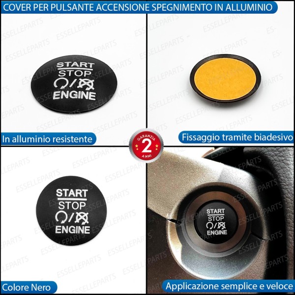 Cover - NERO - Pulsante Accensione per JEEP RENEGADE