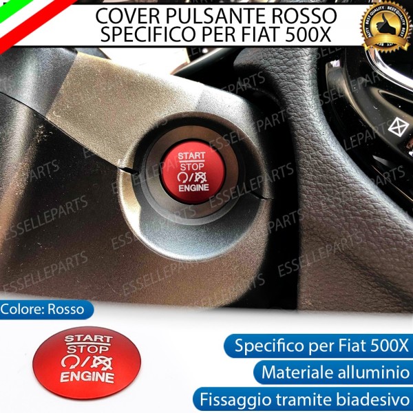 Cover - ROSSO - Pulsante Accensione per FIAT 500X