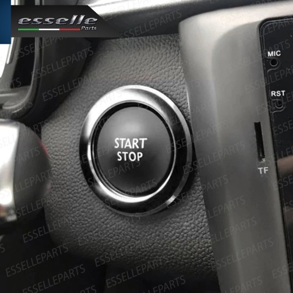 Cover - NERO - per Pulsante Accensione Engine in Alluminio per Renault Koleos