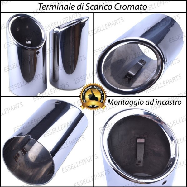 Terminale di scarico cromato MARMITTA FINALINO CROMATO INOX MITSUBISHI ASX