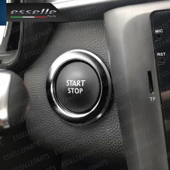 Cover - NERO - per Pulsante Accensione Engine in Alluminio per Renault Scenic 3