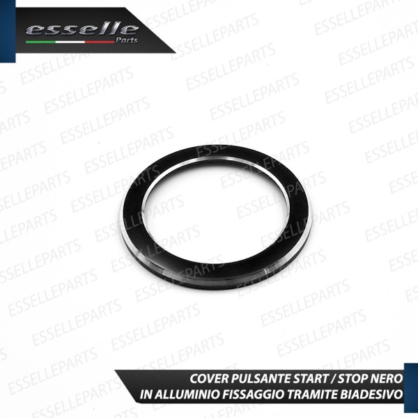 Cover - NERO - per Pulsante Accensione Engine in Alluminio per Renault Megane 2