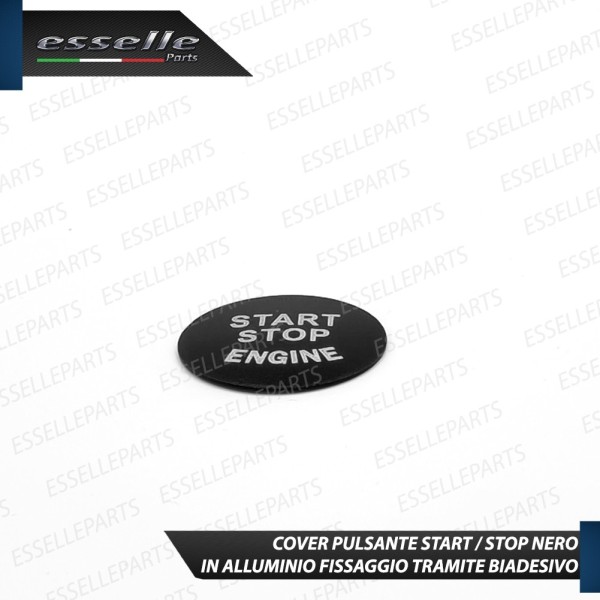 Cover - NERO - per Pulsante Accensione Engine in Alluminio per BMW X1 (E84)