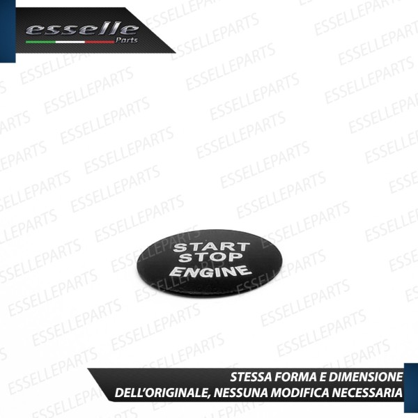 Cover - NERO - per Pulsante Accensione Engine in Alluminio per BMW X1 (E84)