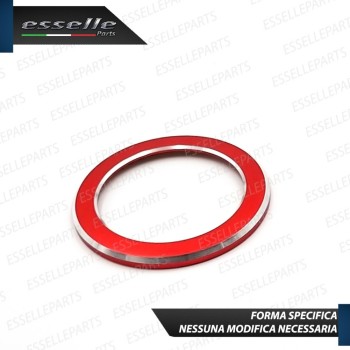 Cover - ROSSO - per Pulsante Accensione Engine in Alluminio per Renault Koleos