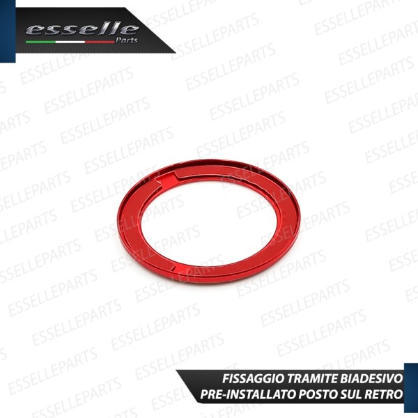 Cover - ROSSO - per Pulsante Accensione Engine in Alluminio per Renault Zoe