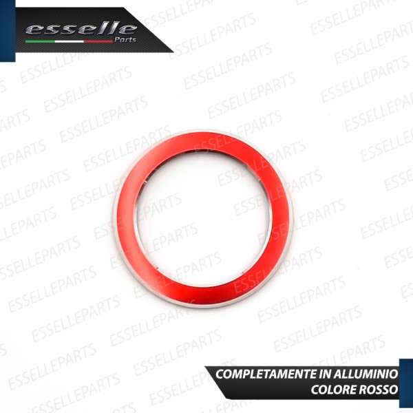 Cover - ROSSO - per Pulsante Accensione Engine in Alluminio per Dacia Duster II