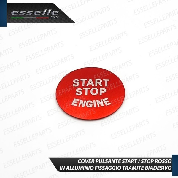 Cover - ROSSO - per Pulsante Accensione Engine in Alluminio per BMW X1 (E84)
