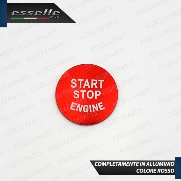 Cover - ROSSO - per Pulsante Accensione Engine in Alluminio per BMW X3 (E83)