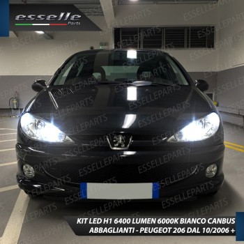 Kit Full LED H1 Abbaglianti 6400 LUMEN 6000K PEUGEOT 206 con fari a parabola doppia