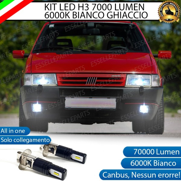 Kit Full LED H3 7000 Lumen Fendinebbia FIAT UNO MK1