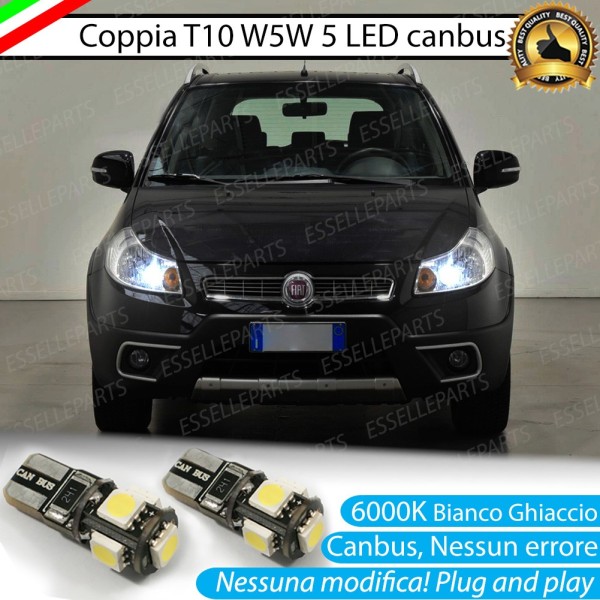 Luci Posizione Led Canbus FIAT SEDICI 6000K Luce Bianca No Error