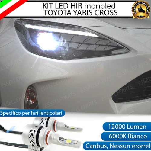 Kit Mono led HIR/HIR2 12000 lumen Anabbaglianti + Abbaglianti TOYOTA YARIS CROSS
