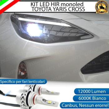 Kit Mono led HIR/HIR2 12000 lumen Anabbaglianti + Abbaglianti TOYOTA YARIS CROSS