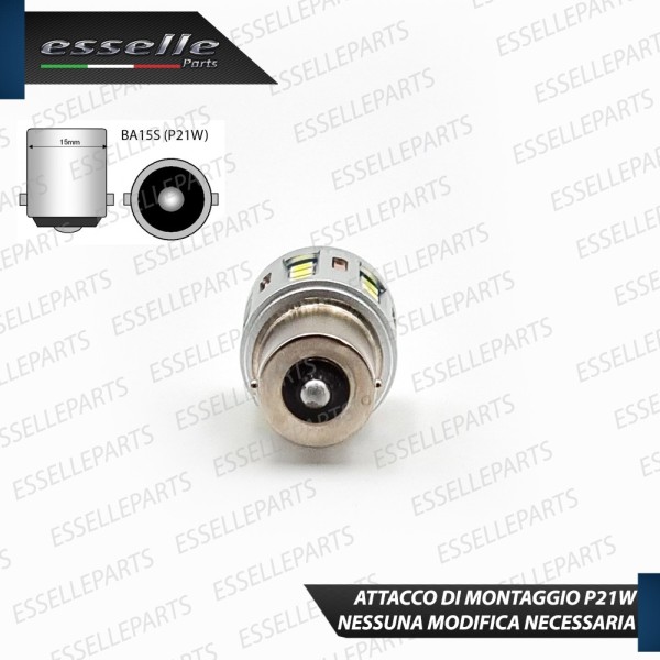 Coppia Luci Diurne DRL P21W 22 LED 6000K Bianco Canbus per Jeep Renegade Dal 2019