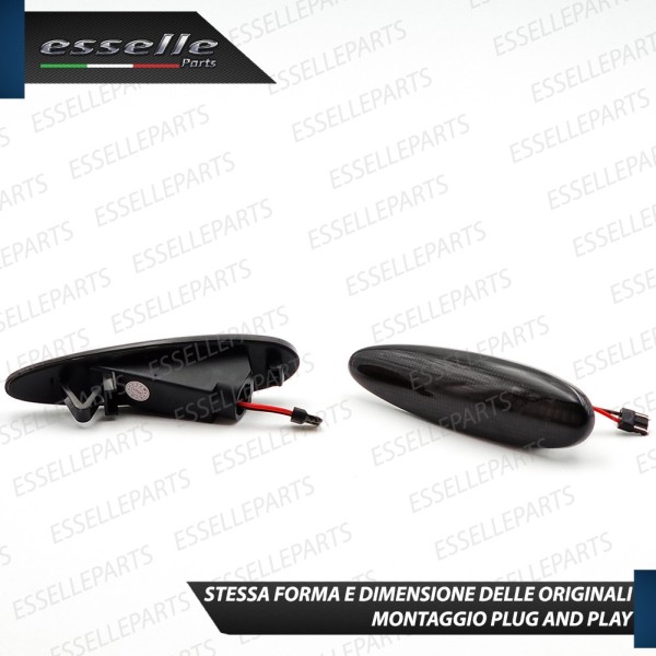 Placchette Dinamiche Laterali nere a led per frecce specifiche per FIAT PALIO